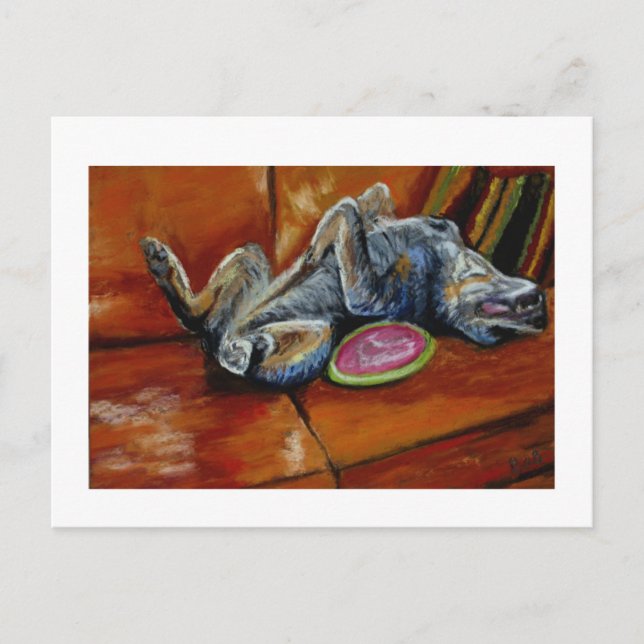 Postal rendirse a la frisbee (Anverso)