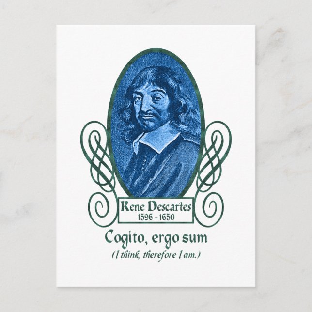 Postal René Descartes (Anverso)