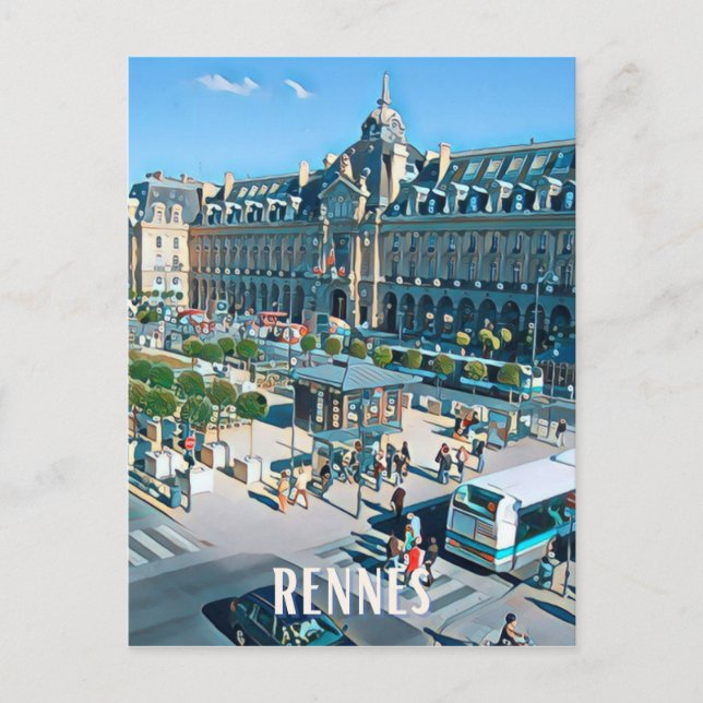 Postal Rennes Photo Vintage  (Anverso)