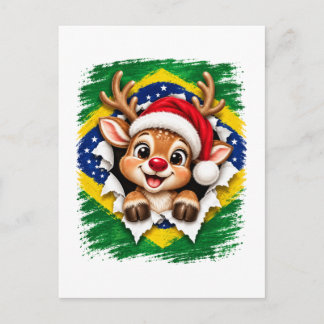 Postal Reno de Navidad Brasileño