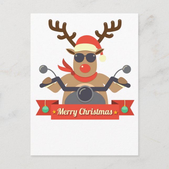 Postal reno en motocicleta (Anverso)