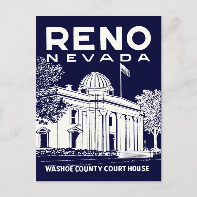 Postal Reno Nevada Antiguo (Anverso)
