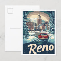 Reno Nevada Estados Unidos Ilustracion de Viajes d