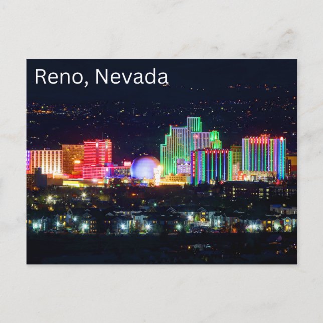 Postal Reno, Nevada Postcard Souvenir City (Anverso)