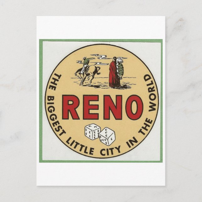 POSTAL RENO NEVADA TRAVEL POSTCARD