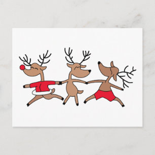 Postal Reno Reindeer Bailando