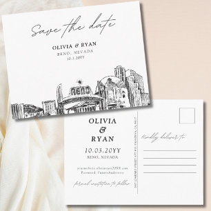 Postal Reno Salva la Fiesta Postcard Elegante boda
