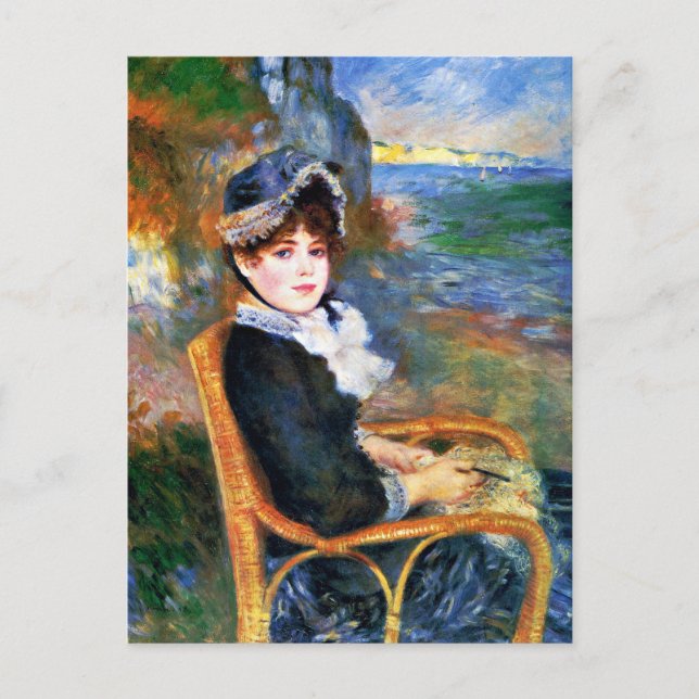 Postal Renoir - A orillas del mar (Anverso)