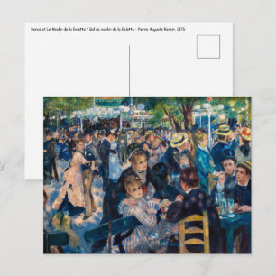 Postal Renoir - Baile en Le Moulin de la Galette