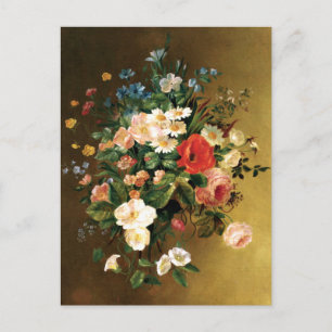 Postal Renoir - Bouquet de flores, 1858