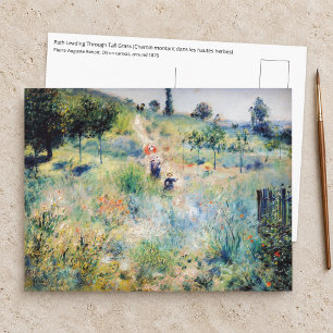 Postal Renoir - Camino que conduce a través de hierba alt