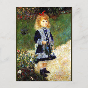 Postal Renoir - Chica con una lata de agua,