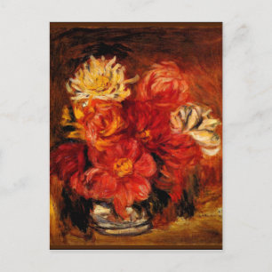 Postal Renoir - Dahlias, arte fino