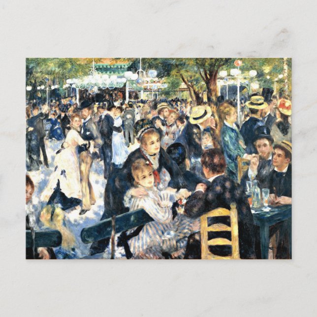 Postal Renoir - Danza en Le Moulin de la Galette (Anverso)