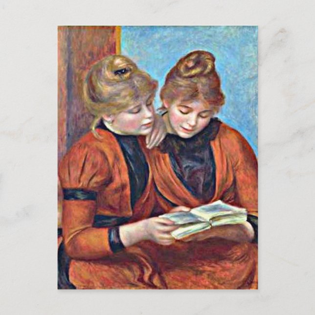 Postal Renoir - Dos hermanas (Anverso)