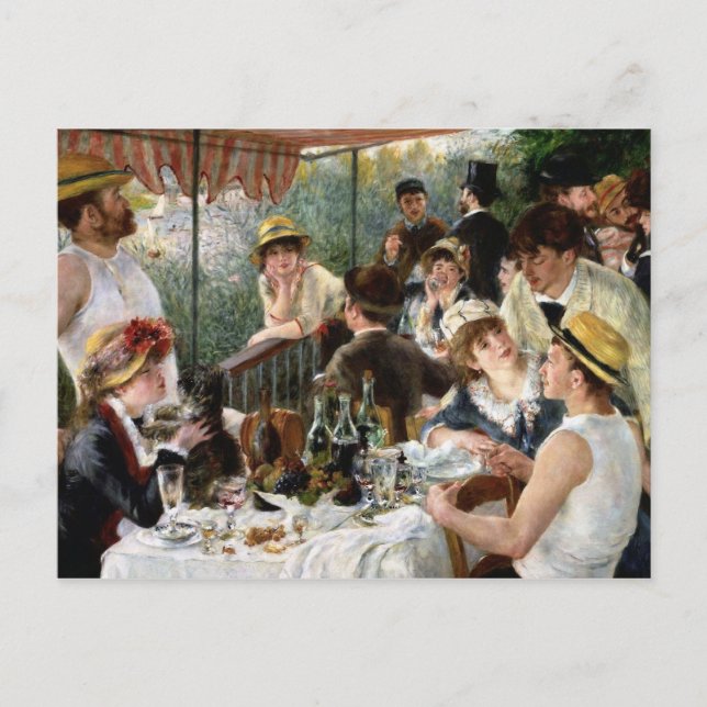Postal Renoir: El almuerzo del Fiesta de paseos en bote (Anverso)