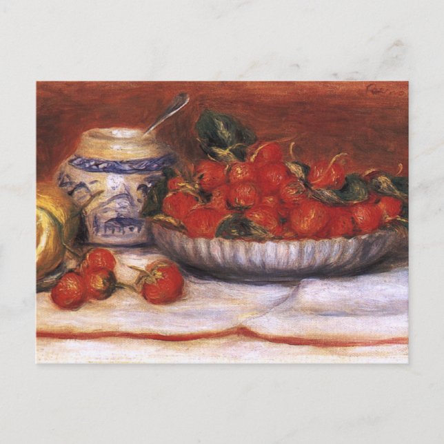 Postal Renoir: Fresas (Anverso)