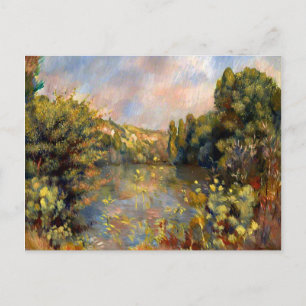 Postal Renoir - Lakeside, pintura de paisajes