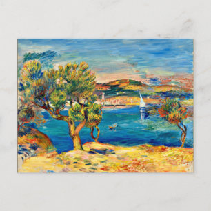 Postal Renoir - L'Estaque, pintura de paisajes de arte fi