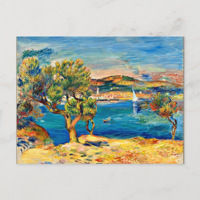 Postal Renoir - L'Estaque, pintura de paisajes de arte fi (Anverso)