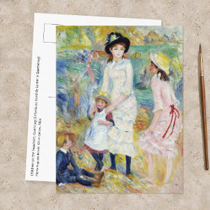 Postal Renoir - Niños en la orilla del mar, Guernsey