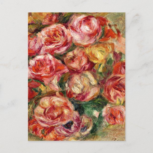 Postal Renoir - Pulverización de Rosas (Anverso)