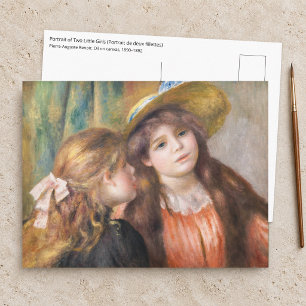 Postal Renoir - Retrato de dos niñas