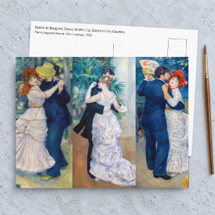 Postal Renoir - Serie de baile: Bougival, Ciudad y Campo