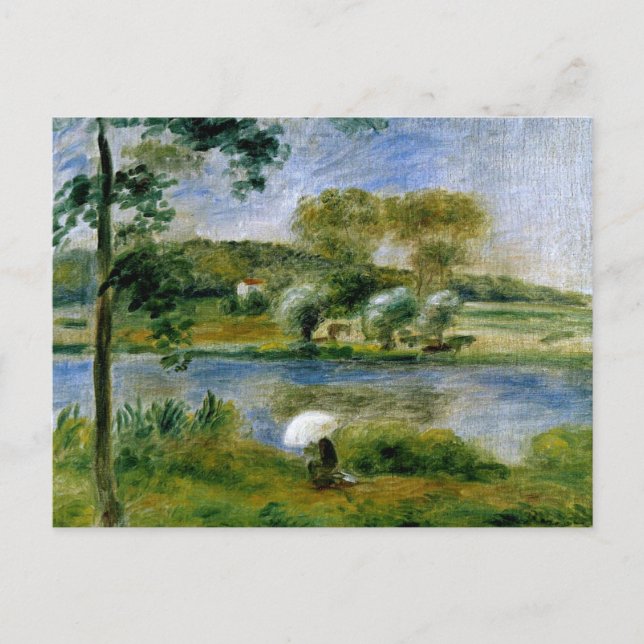 Postal Renovación - Paisaje, orillas del río (Anverso)