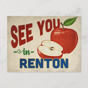 Postal Renton Washington Apple - Viajes de época