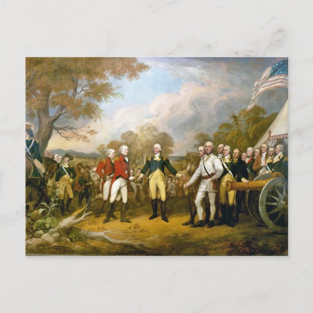 Postal Renuncia del General Burgoyne por John Trumbull (Anverso)