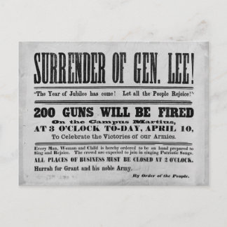 Postal Renuncia del General Lee