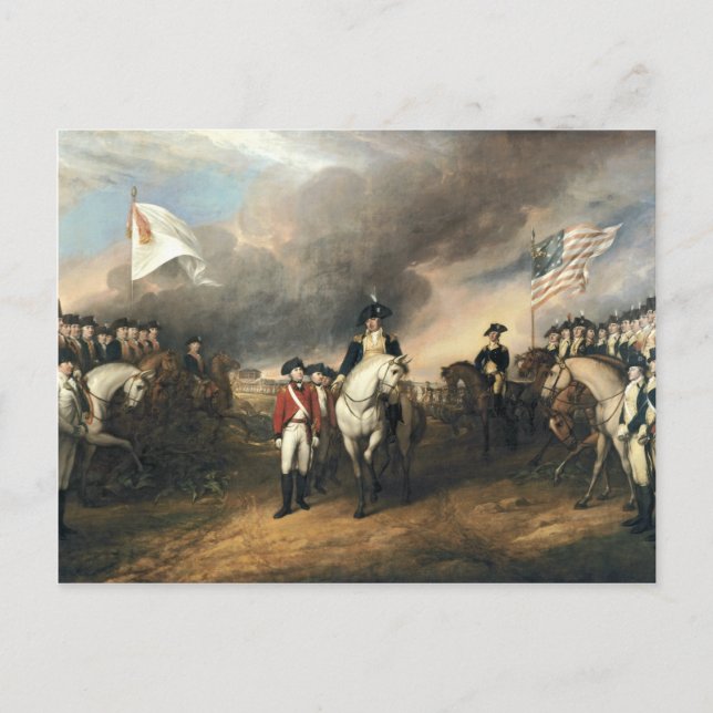 Postal Renuncia en Yorktown por John Trumbull (Anverso)