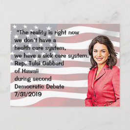 Postal Rep. Tulsi Gabbard de Hawaii cita para debate
