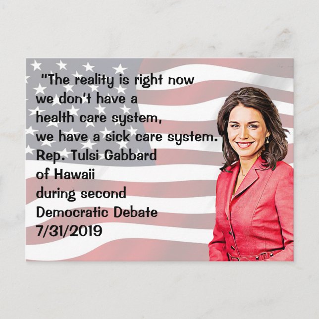 Postal Rep. Tulsi Gabbard de Hawaii cita para debate (Anverso)
