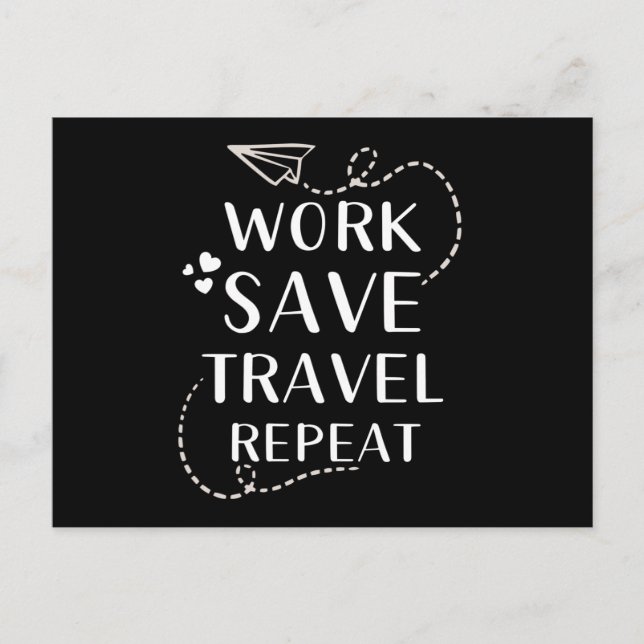 Postal Repetición de viaje de ahorro de trabajo (Anverso)