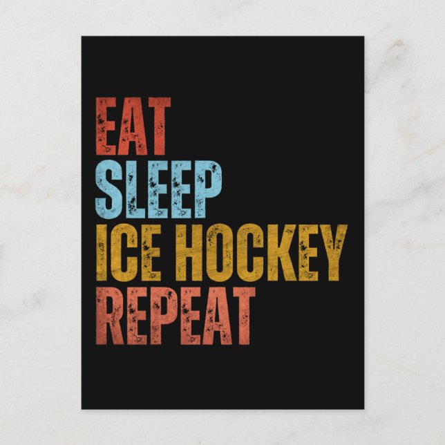 POSTAL REPETIR EL SUEÑO DE LA HOCKEY DE HIELO (Anverso)
