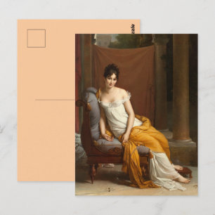 Postal Réplica de chica griega eduardiana sensual vintage