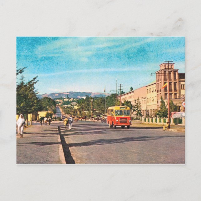 Postal Réplica de Etiopía vintage, Etiopía, Addis Abeba (Anverso)