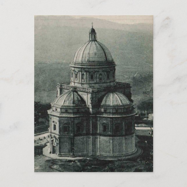 Postal Réplica de iglesia de la basílica de Todi 1921 (Anverso)