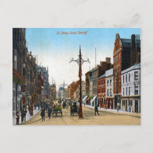 Postal Réplica de imagen vintage, calle St Mary