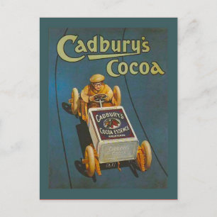 Postal Réplica de publicidad de época, cacao de Cadbury