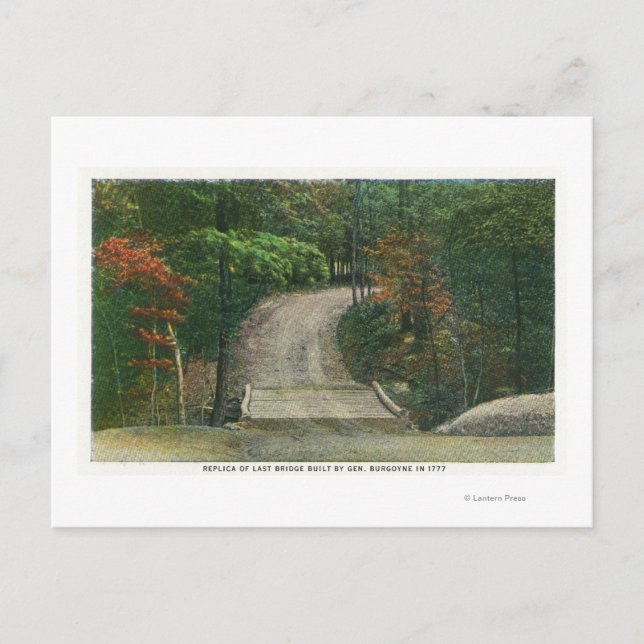 Postal Réplica del último puente del general Burgoyne (Anverso)
