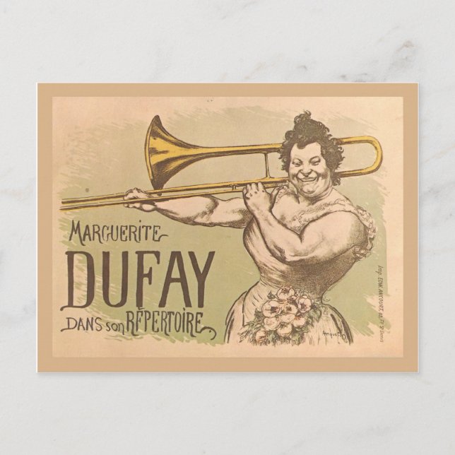 Postal Replica Publicidad vintage, Margeurite Dufay (Anverso)