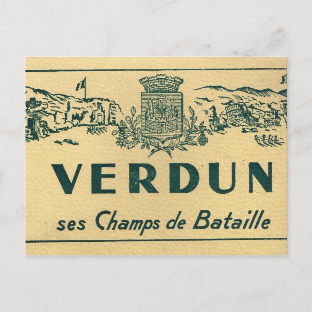Postal Réplica Verdun, campos de batalla (Anverso)