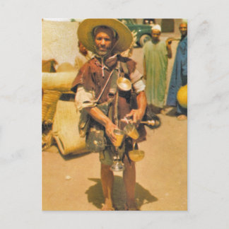 Postal Réplica Vintage Drinks seller, Marruecos