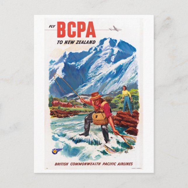 Postal Reponen afiche de cosecha de Nueva Zelanda (Anverso)