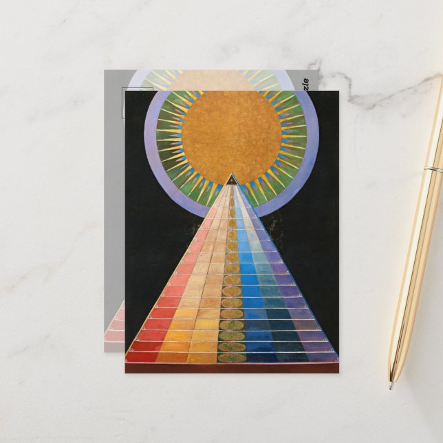 Postal Reportaje, Grupo X, Nº 1 de Hilma af Klint (Anverso/Reverso In Situ)