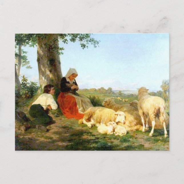 Postal Repose por Rosa Bonheur Postcard (Anverso)