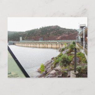 Postal Represa de la garganta en llamas en el río Verde,